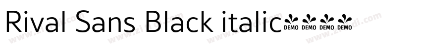 Rival Sans Black italic字体转换